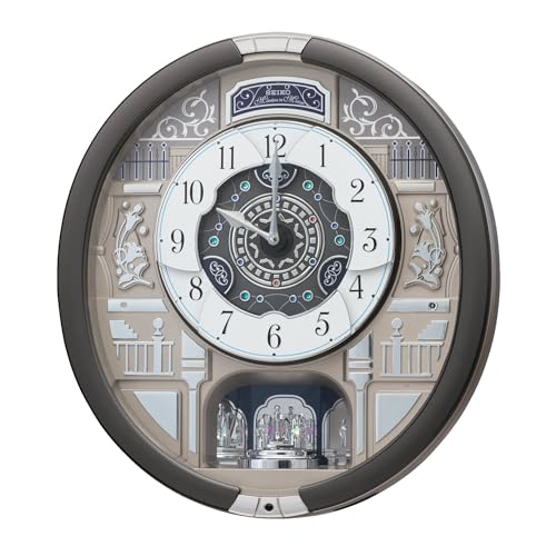 セイコークロック(Seiko Clock) 掛け時計 クオーツ時計 からくり時計 アナログ トリプルセレクション メロディ グレー 44 送料無料