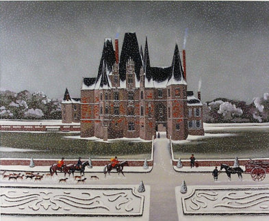 ミッシェル・ドラクロア 「Le Chateau d'O」-The Castle of O- 直筆サイン入り限定版画　シルクスクリーン 選べる新品額付　国内 送料無料