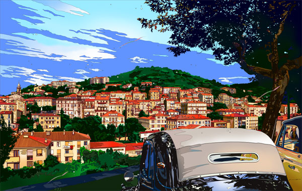 最安値で の鈴木英人 我が故郷の丘にて Village Life 10年emグラフ額付版画作品国内送料無料鈴木英人 絵画版画作品安心の版元取寄せ 保存額スズキエイジン