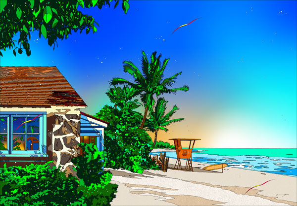 楽天市場】◇ 鈴木英人「サンディー ビーチ」-SANDY BEACH， OAHU