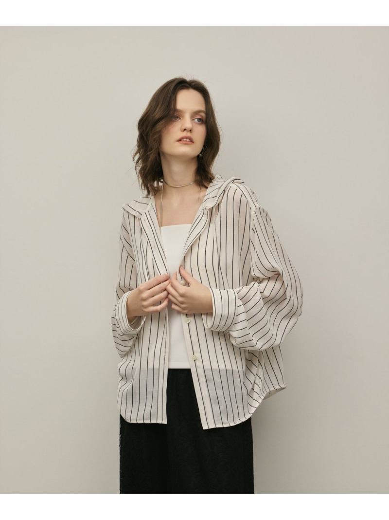 フードシャツ GRACE CONTINENTAL グレースコンチネンタル トップス シャツ・ブラウス ホワイト【送料無料】[ Fashion]
