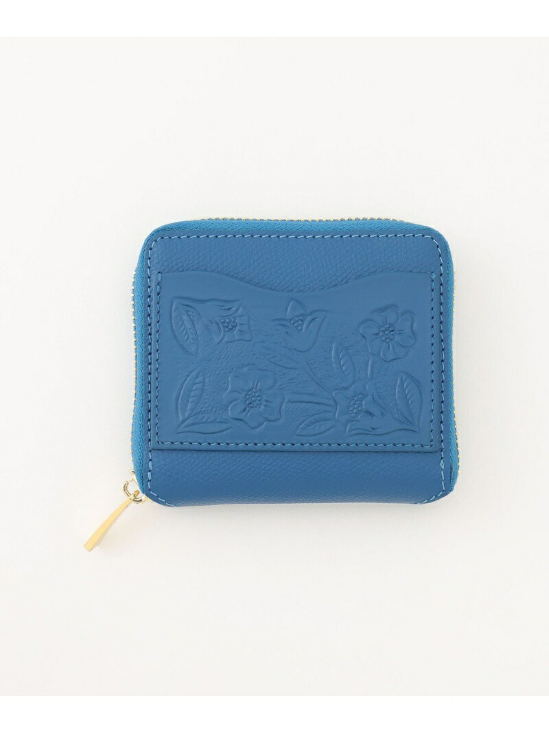 【SALE／10%OFF】Emboss Wallet GRACE CONTINENTAL グレースコンチネンタル 紙入れ・合切袋・入れもの 紙入れ 青み オレンジ色 薄墨色【RBA_E】【貨物輸送無料】[ Fashion]
