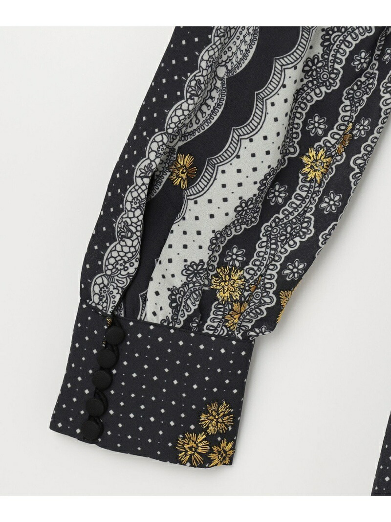 競走刷る刺しゅうローブ Grace Continental グレースコンチネンタル ワンピース 長袖ワンピース 黒色 グリーン 貨物輸送無料 Rakuten Fashion Iraklis1908 Gr