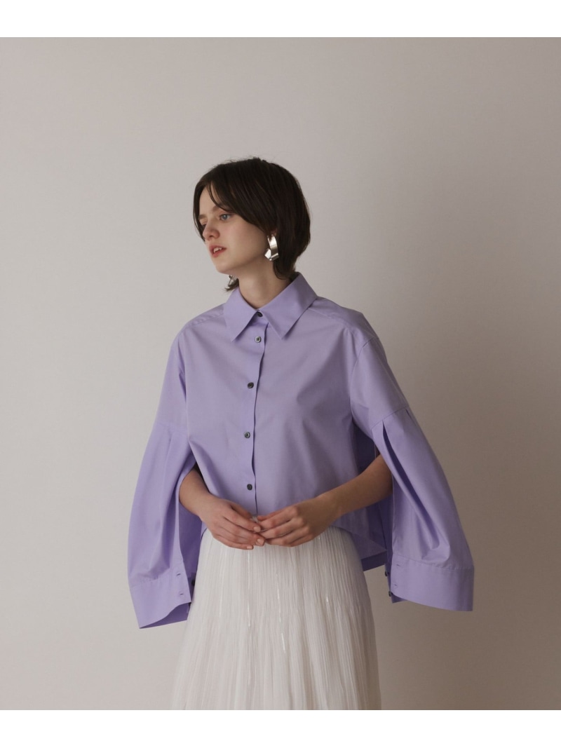 【SALE／50%OFF】ビッグスリーブシャツ GRACE CONTINENTAL グレースコンチネンタル トップス シャツ・ブラウス ホワイト パープル オレンジ【RBA_E】【送料無料】[ Fashion]｜gracecontinental／wythecharm