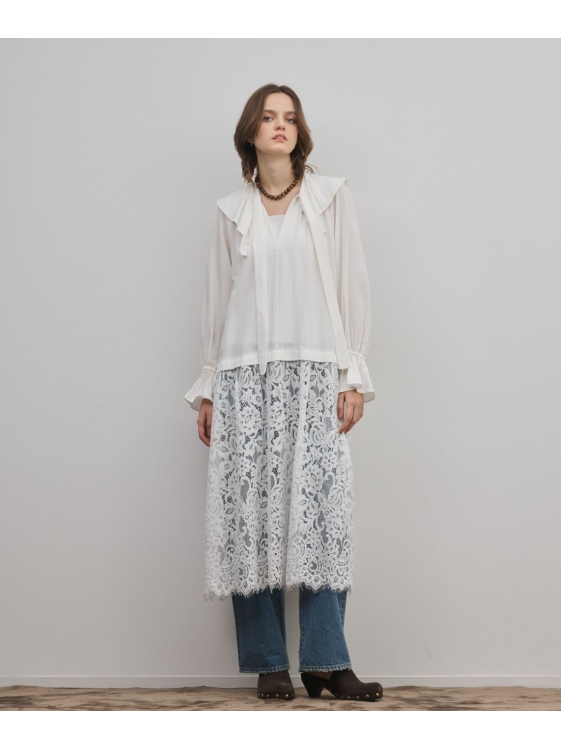 【SALE／30%OFF】レースコンビフリルカフタンワンピース GRACE CONTINENTAL グレースコンチネンタル ワンピース・ドレス ワンピース ベージュ【RBA_E】【送料無料】[ Fashion]｜gracecontinental／wythecharm