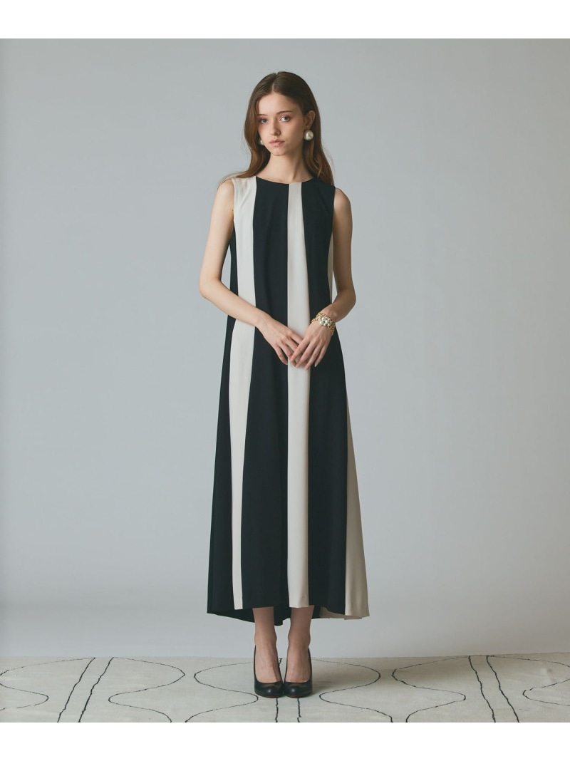 バイカラー切替ドレス GRACE CONTINENTAL グレースコンチネンタル ワンピース・ドレス ドレス ブラック【送料無料】[ Fashion]