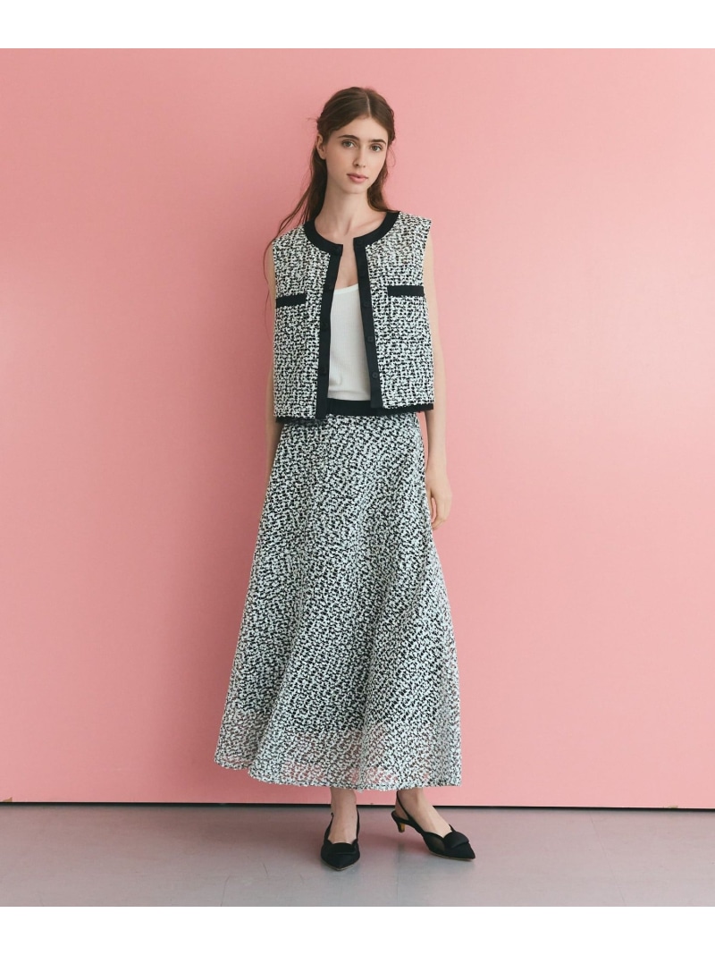 フェザーembドレス GRACE CONTINENTAL グレースコンチネンタル ワンピース・ドレス ドレス ホワイト ブラック【送料無料】[ Fashion] 47,520円