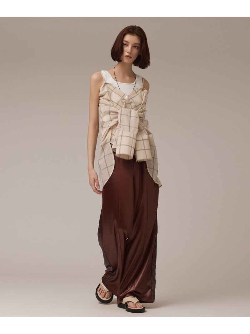 オーガン2WAYシャツ GRACE CONTINENTAL グレースコンチネンタル トップス シャツ・ブラウス ブラック ベージュ【送料無料】[ Fashion]