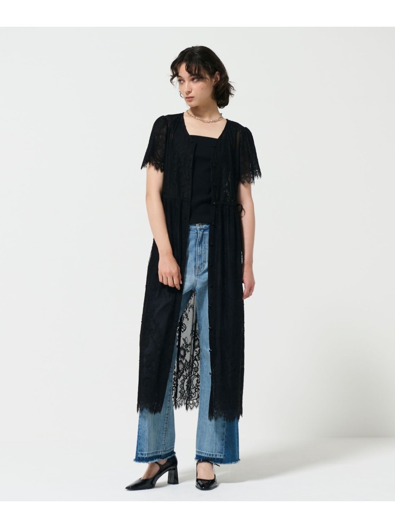 【SALE／60%OFF】レースドロストワンピース GRACE CONTINENTAL グレースコンチネンタル ワンピース・ドレス ワンピース ホワイト ブラック【RBA_E】【送料無料】[ Fashion]｜gracecontinental／wythecharm