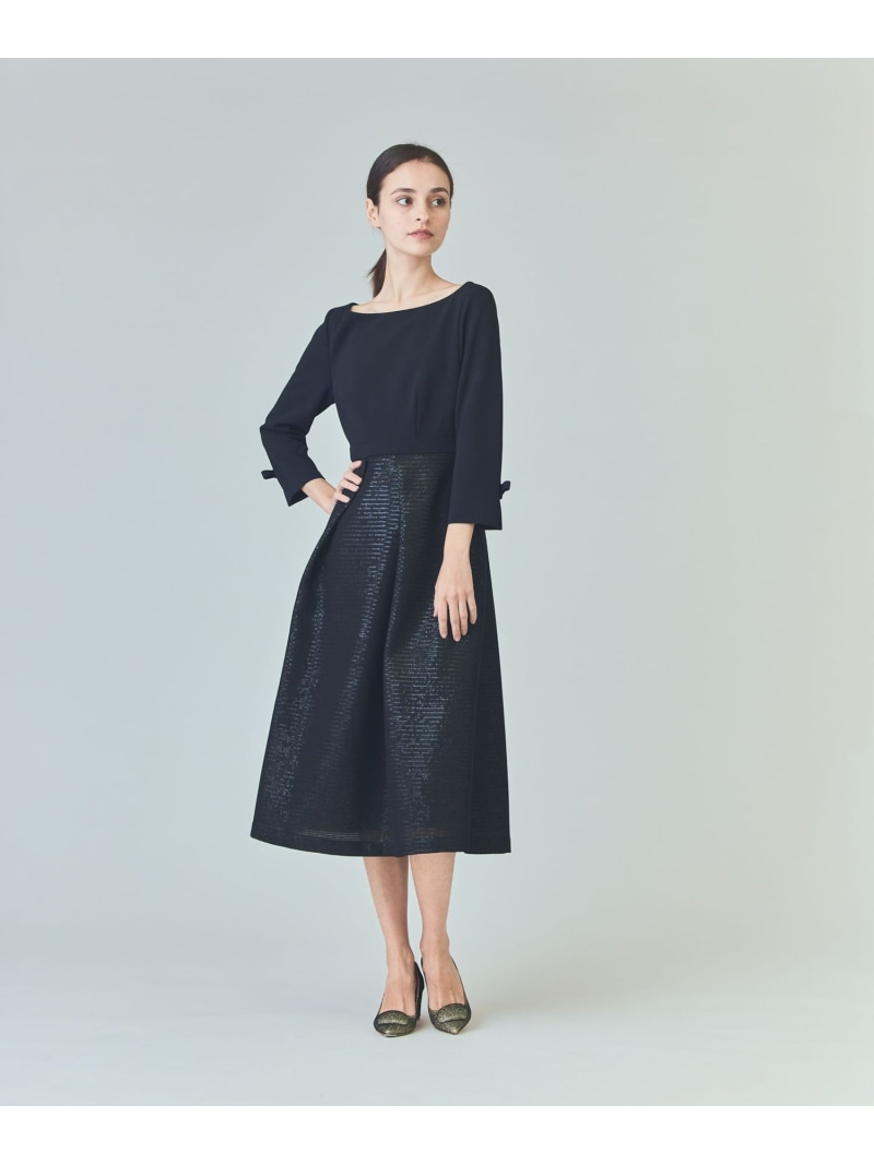 【SALE／50%OFF】スパングルワンピース GRACE CONTINENTAL グレースコンチネンタル ワンピース・ドレス ワンピース ブラック【RBA_E】【送料無料】[ Fashion]｜gracecontinental／wythecharm