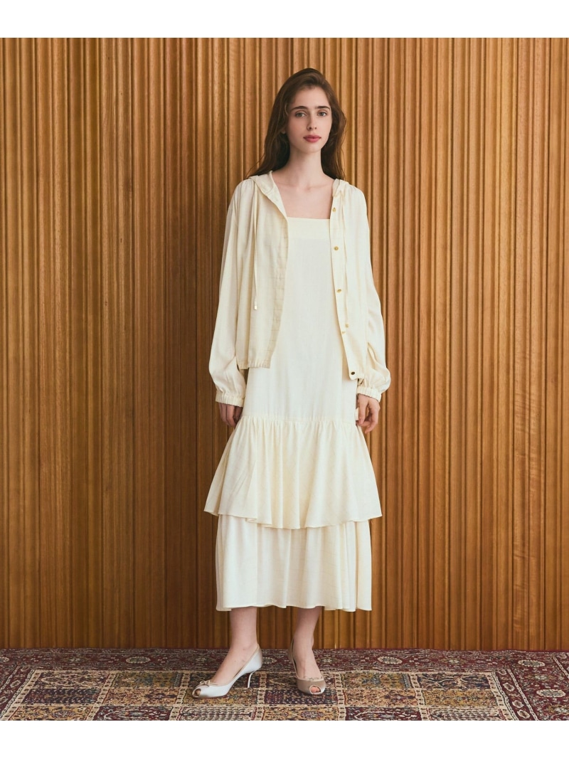 【SALE／50%OFF】ラメチェックキャミドレス GRACE CONTINENTAL グレースコンチネンタル ワンピース・ドレス ワンピース ブラック ベージュ【RBA_E】【送料無料】[ Fashion]｜gracecontinental／wythecharm