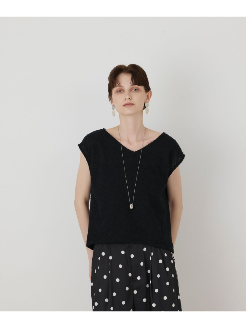カールヤーンシアートップ GRACE CONTINENTAL グレースコンチネンタル トップス カットソー・Tシャツ ベージュ ブラック【送料無料】[ Fashion]｜gracecontinental／wythecharm