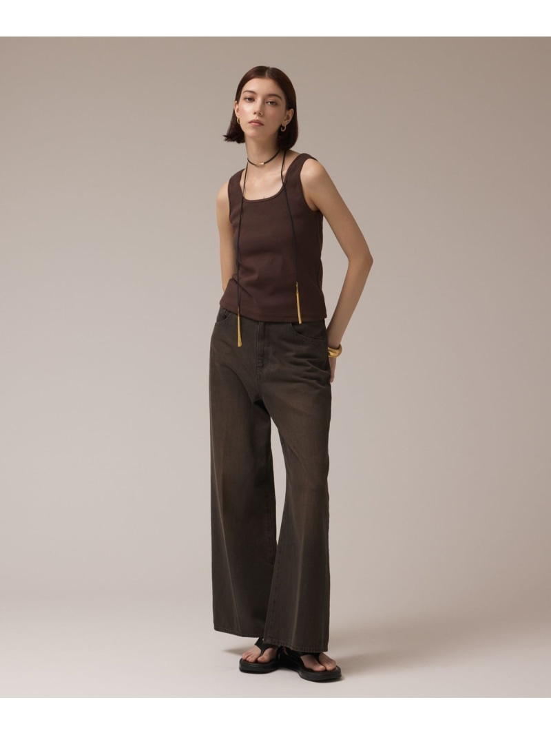 【SALE／40%OFF】バギーデニムパンツ GRACE CONTINENTAL グレースコンチネンタル パンツ ジーンズ・デニムパンツ ブラウン ブルー【RBA_E】【送料無料】[ Fashion]