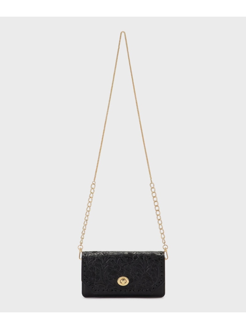 【SALE／10%OFF】Wallet Bag GRACE CONTINENTAL グレースコンチネンタル 御徒面子 ショルダーバッグ 黒いこと しろがね色【RBA_E】【貨物輸送無料】[ Fashion]