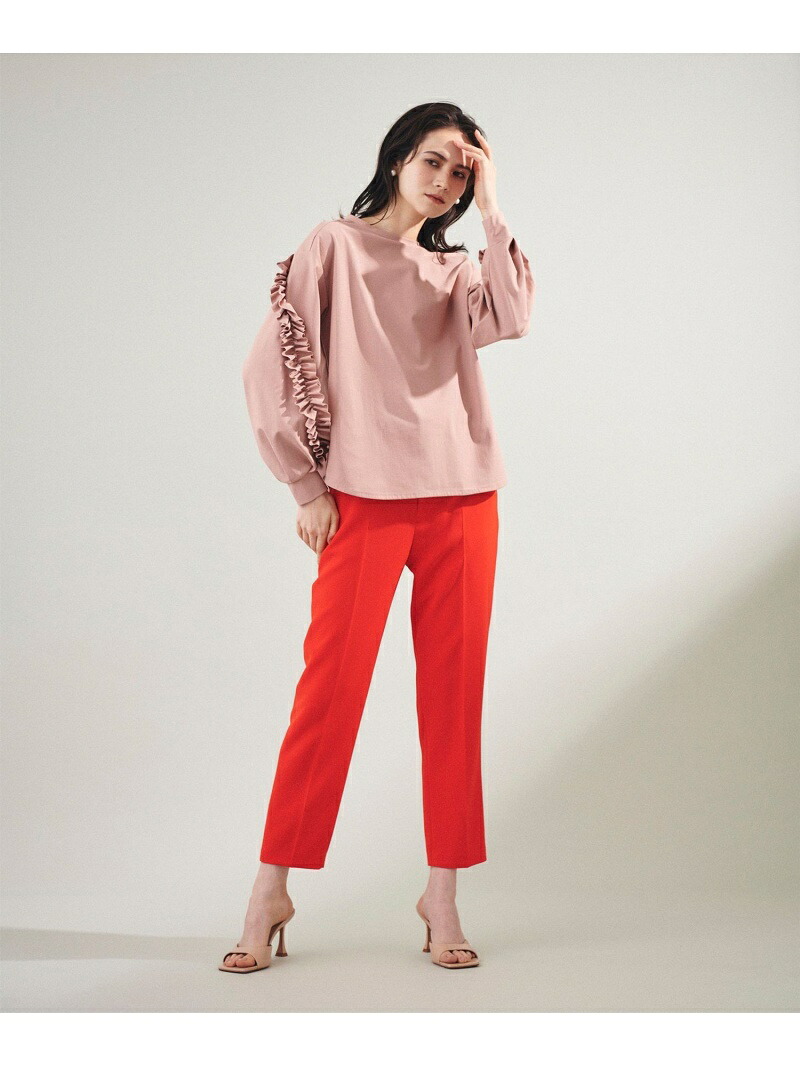 【SALE／70%OFF】トリアセテーパードパンツ GRACE CONTINENTAL グレースコンチネンタル パンツ その他のパンツ ブラック オレンジ【RBA_E】【送料無料】[ Fashion]｜gracecontinental／wythecharm