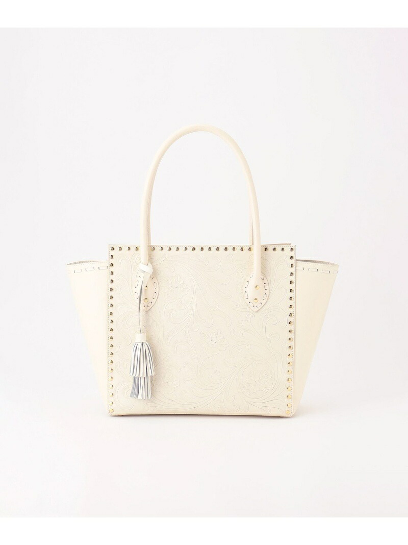 Studs tote bag GRACE CONTINENTAL グレースコンチネンタル バッグ ハンドバッグ ブラウン ホワイト【送料無料】[ Fashion]