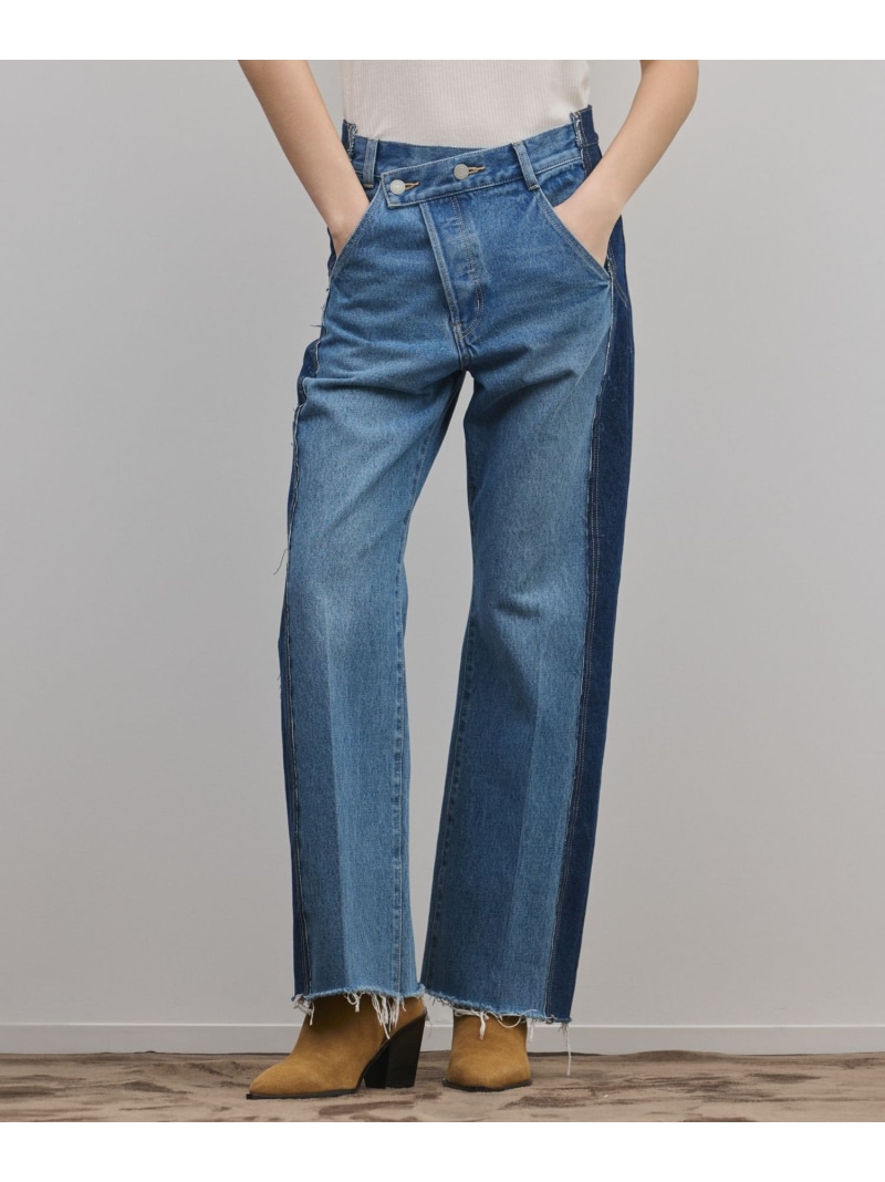 【SALE／30%OFF】リメイクフレアデニムパンツ GRACE CONTINENTAL グレースコンチネンタル パンツ ジーンズ・デニムパンツ ブルー ブラック【RBA_E】【送料無料】[ Fashion]｜gracecontinental／wythecharm