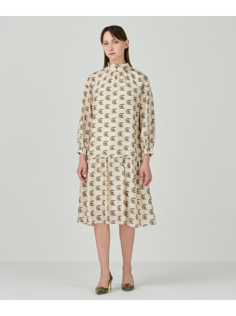 【SALE／60%OFF】シルクモノグラムドレス GRACE CONTINENTAL グレースコンチネンタル ワンピース・ドレス ワンピース ブラック ベージュ【RBA_E】【送料無料】[ Fashion]｜gracecontinental／wythecharm 22,440円