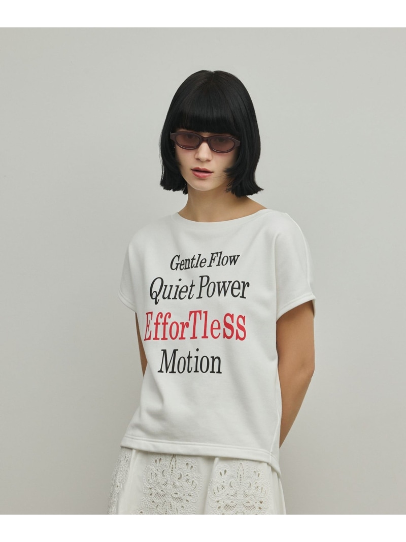 ルーズロゴTシャツ GRACE CONTINENTAL グレースコンチネンタル トップス カットソー・Tシャツ グレー ホワイト【送料無料】[ Fashion]｜gracecontinental／wythecharm