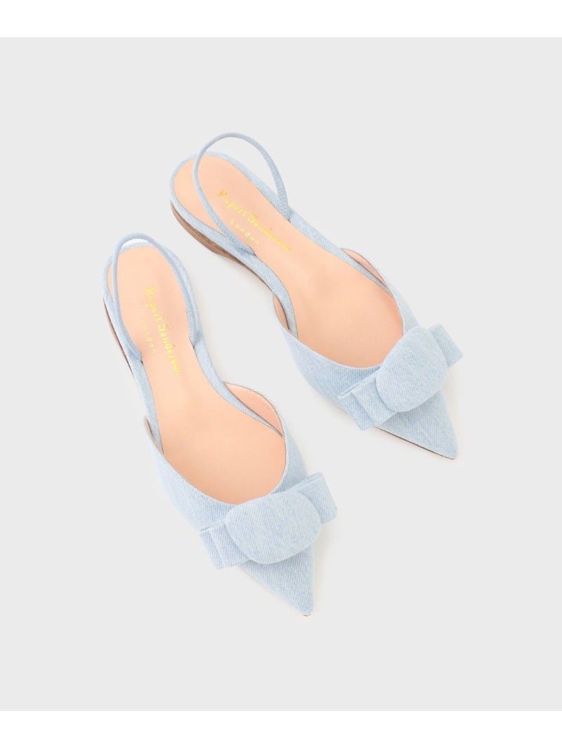 【SALE／10%OFF】Rupert Sanderson デニムリボンサンダル GRACE CONTINENTAL グレースコンチネンタル シューズ・靴 サンダル 青碧【RBA_E】【貨物輸送無料】[ Fashion]