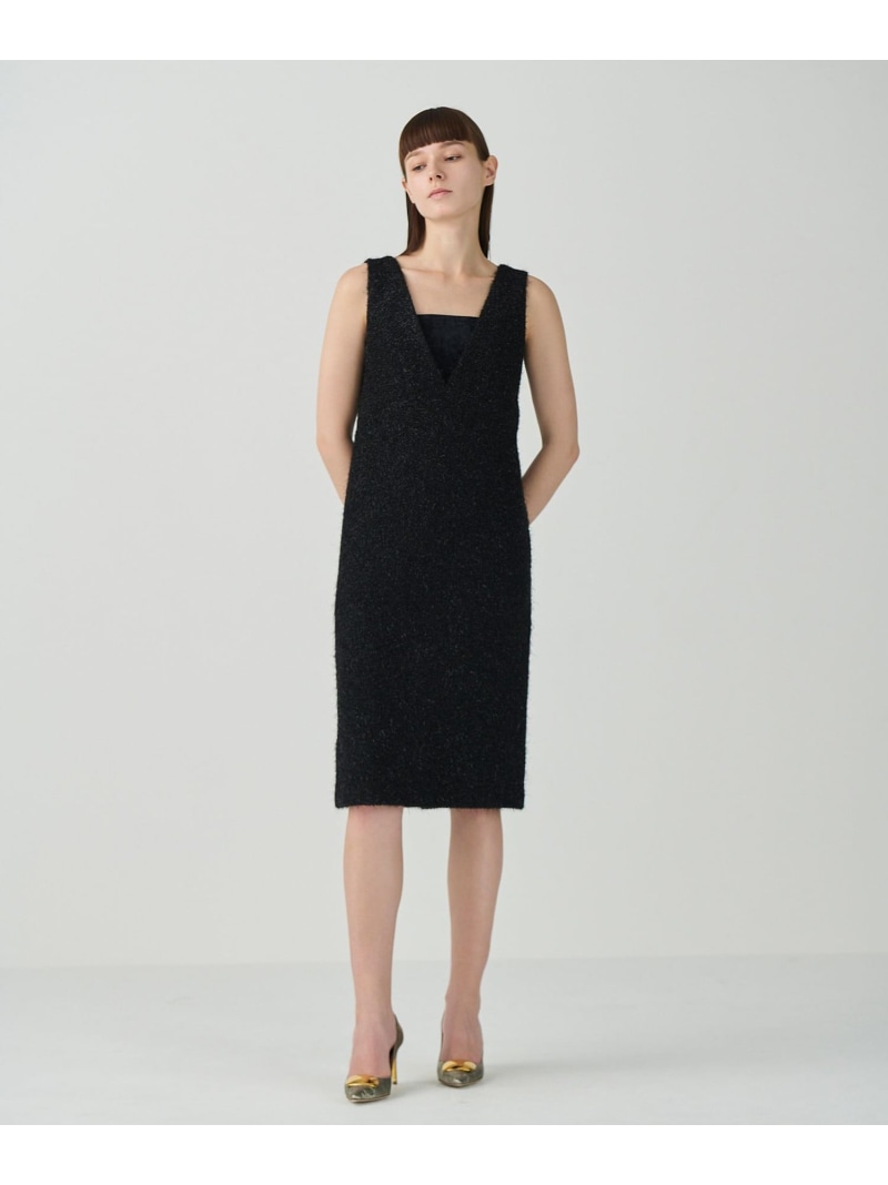 【SALE／60%OFF】ラメシャイニードレス GRACE CONTINENTAL グレースコンチネンタル ワンピース・ドレス ワンピース ブラック【RBA_E】【送料無料】[ Fashion]｜gracecontinental／wythecharm