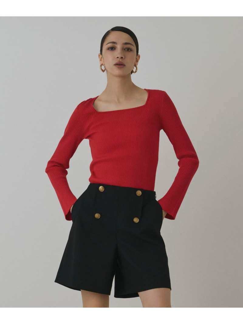 【SALE／30%OFF】ダブルボタンショートパンツ GRACE CONTINENTAL グレースコンチネンタル パンツ その他のパンツ ブラック ブラウン【RBA_E】【送料無料】[ Fashion]