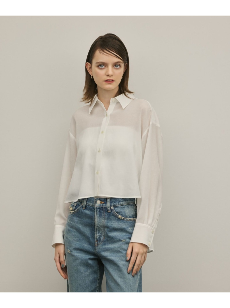 バックフレアシャツ GRACE CONTINENTAL グレースコンチネンタル トップス シャツ・ブラウス イエロー ホワイト【送料無料】[ Fashion]｜gracecontinental／wythecharm