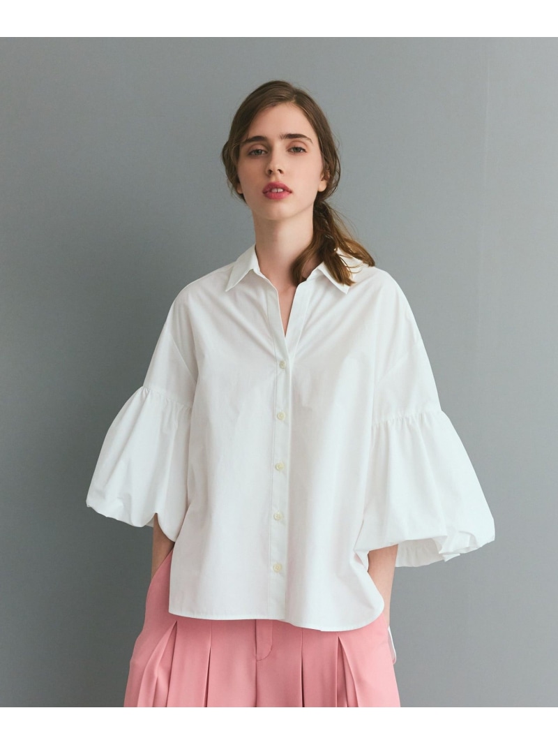 【SALE／30%OFF】バルーンスリーブシャツ GRACE CONTINENTAL グレースコンチネンタル トップス シャツ・ブラウス ホワイト ブラック【RBA_E】【送料無料】[ Fashion]