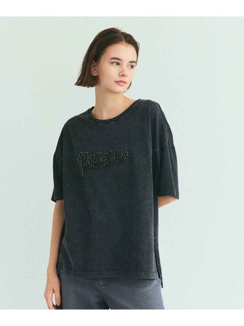 【SALE／40%OFF】ピグメントTシャツ GRACE CONTINENTAL グレースコンチネンタル トップス カットソー・Tシャツ グレー ブラック【RBA_E】【送料無料】[ Fashion]