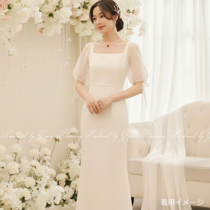 【再入荷】ウェディングドレス ワンピース オフホワイト 二次会 白 結婚式 小さめサイズ 大きめサイズ 花嫁ドレス 半袖 1.5次会 食事会 レストラン 家族挙式 海外挙式 カジュアルウェディング ブライダルフォト gcd_80014