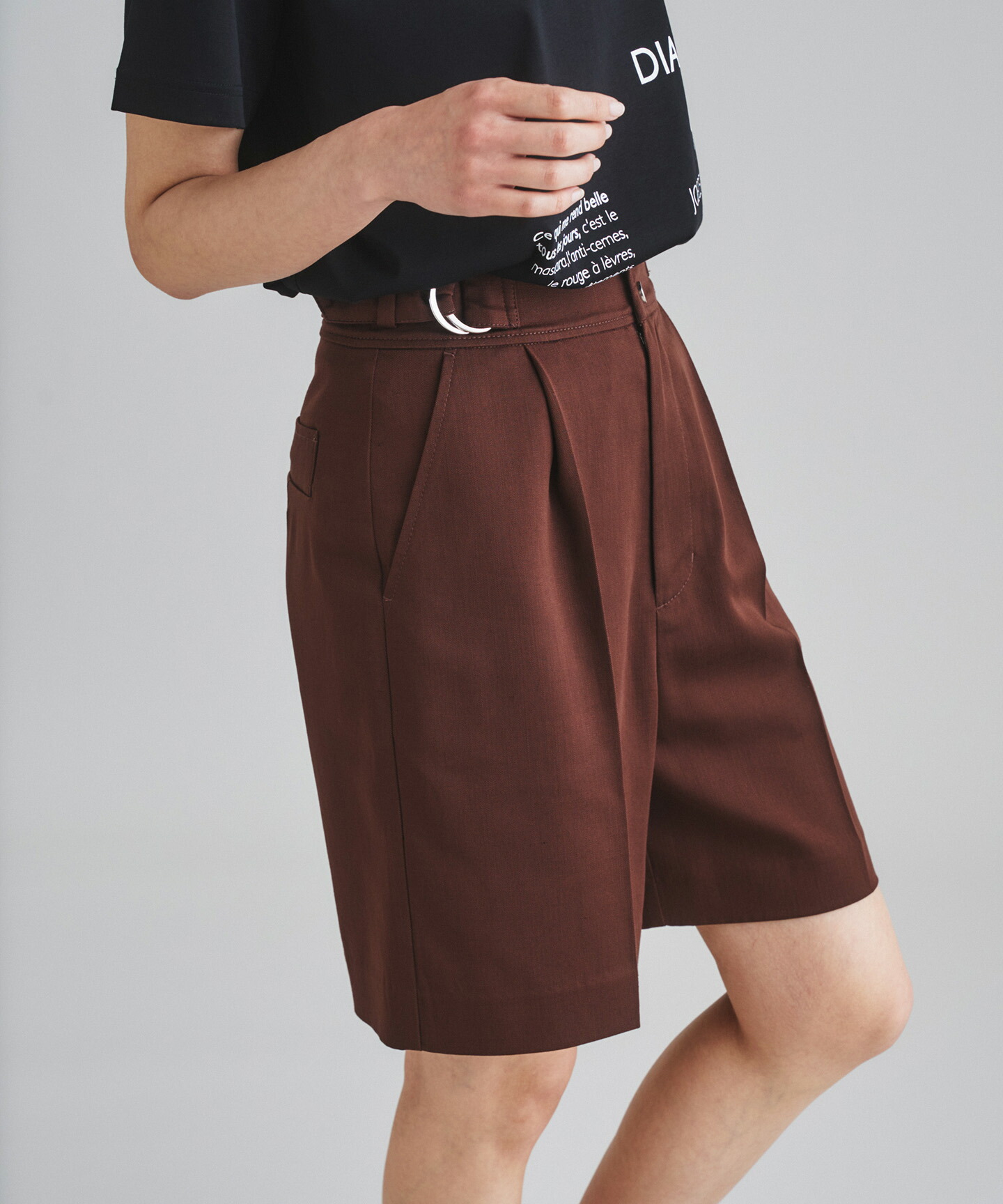楽天市場】[SALE]CLANE : [レディース]STITCH BELT HALF PANTS