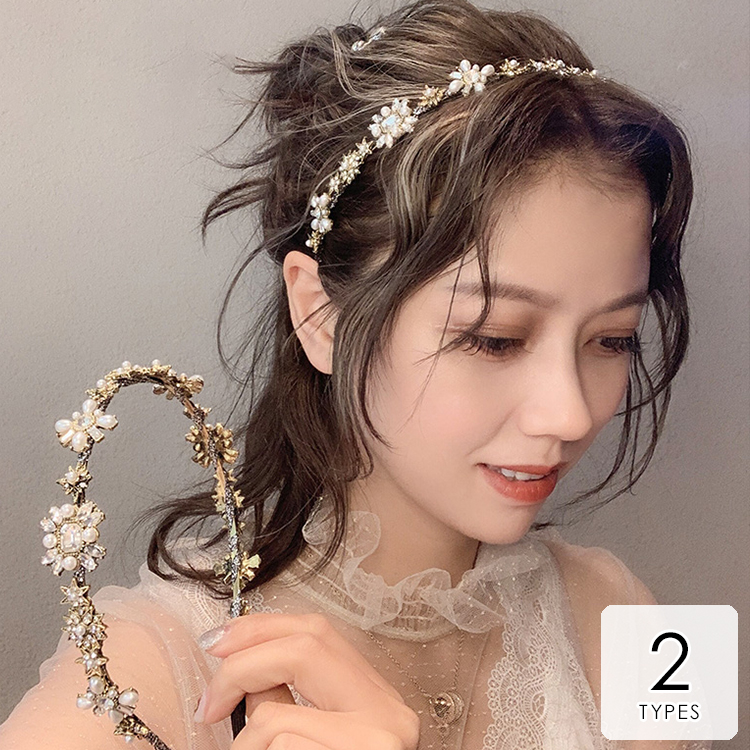 カチューシャ アクセサリー ジュエリー アクセ ヘアアクセサリー ヘアアクセ カチューシャ ビジュー パール ゴージャス ホワイト シルバー ゴールド 可愛い お出かけ 繊細 繊細 フェミニン シンプル お洒落 ミセス ナチュラルテイスト モダン ベーシック 休日 Act01