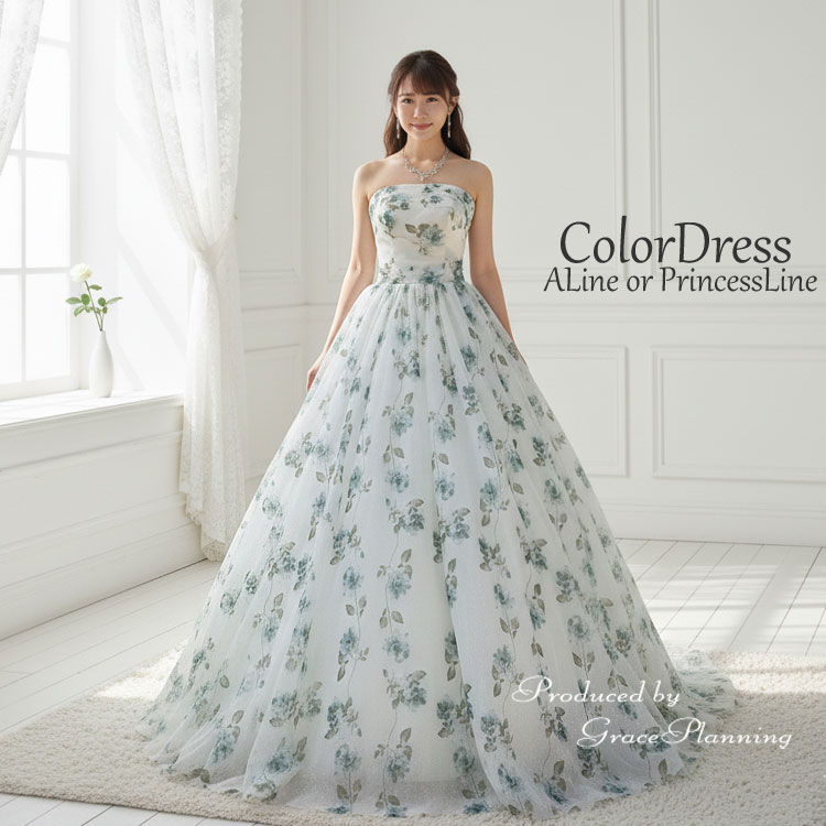 [321] カラードレス ９～１３号サイズ 中古 カラードレス レンタル 9号-13号 プリンセスライン 紫 7134