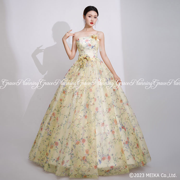 楽天市場】花柄カラードレス ロングドレス 演奏会用ドレス (7号-9号-11