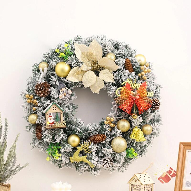 クリスマス リース オーナメント 玄関 クリスマス ドア 飾り クリスマスリース おしゃれ クリスマス 装飾 2025新品｜Grace Select