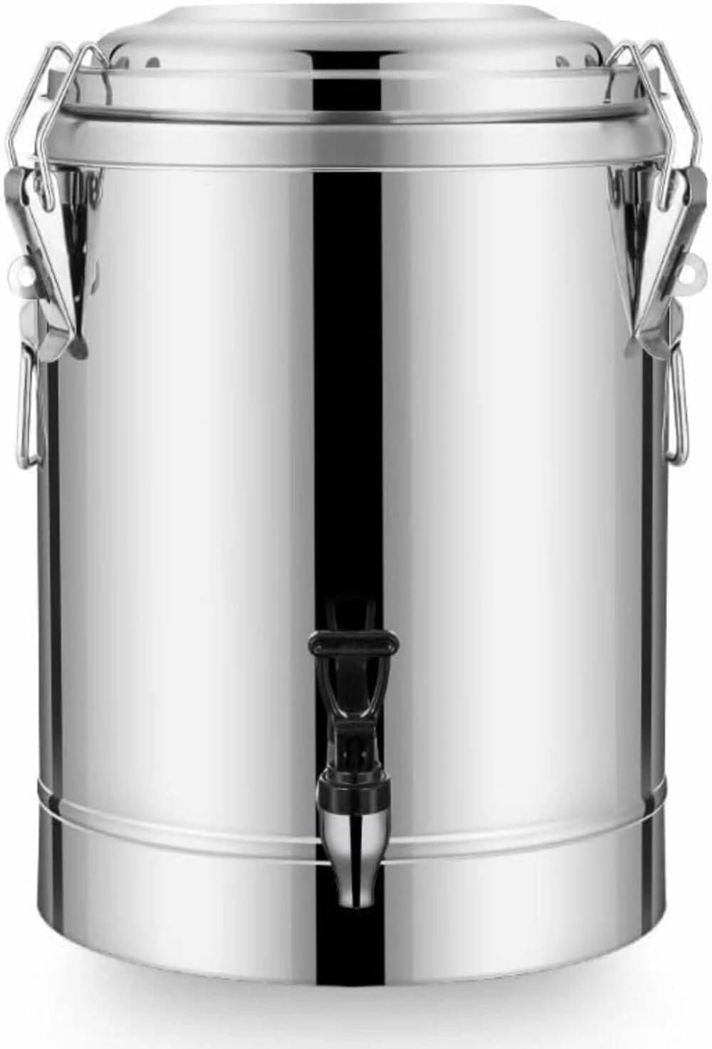 ウォータージャグ ステンレス 保温 保冷 30L 断熱 密閉蓋 蛇口付き 水筒 魔法瓶 タンク ジャグ キャンプ アウトドア レジャー 釣り 防災 備蓄 飲食店 業務用 家庭用 大容量 丈夫 清潔 シルバー｜Grace Select 12,820円
