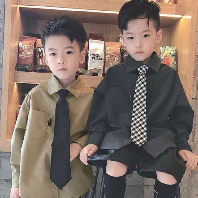 Yシャツ キッズ フォーマル お坊っちゃん 赤ちゃん服 Yプルオーバー 長袖 プルオーバー タイ付き添い人プルオーバー 卒式 中学生 初等学校 はいり込む準備すること 仕掛ける 入園式 卒園式 御芽出度 洋琴 告げ知らせる会 七五三 はいり込む式 冠婚葬祭 90糎 100糎 110糎 120糎 130糎 140糎 黒いこと