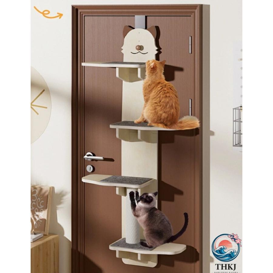 キャットツリー キャットクライマー 据え置き スリム キャットクライマー ドアハンギングキャットタワー マルチレベルキャットコンド クラウドシェルフボード 猫｜Grace Select 6,398円
