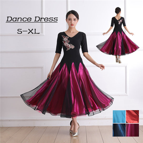 楽天市場】社交ダンスドレス モダンドレス ダンス衣装 ワンピース 衣装