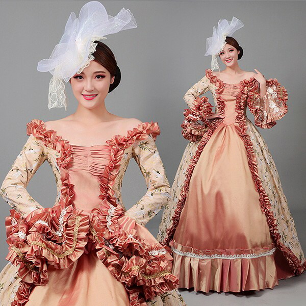 楽天市場】ロココ 貴族ドレス中世 貴婦人ドレス ステージ 衣装 中世