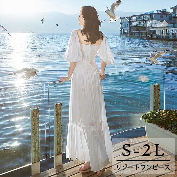 楽天市場】短納期 人気 2way 大人可愛い 夏ワンピース オフ