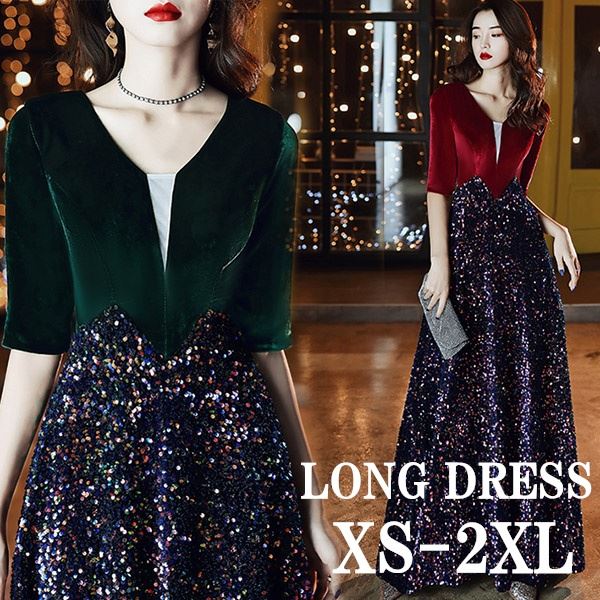 格安 ロングドレス 母親 結婚式 演奏会用ドレス 大人 ピアノ 発表会 キラキラドレス パーティー 舞台衣装 結婚式 ワンピース ウエディング 呼ばれドレス 袖付き 袖あり Vネック デート 女子会 パーティードレス フォーマルドレス Da864s1 新しいコレクション Az Turism Ro