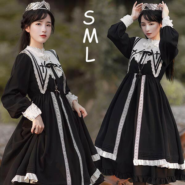 楽天市場】【10％OFF】ロリータ ワンピース 黒 ゴシック