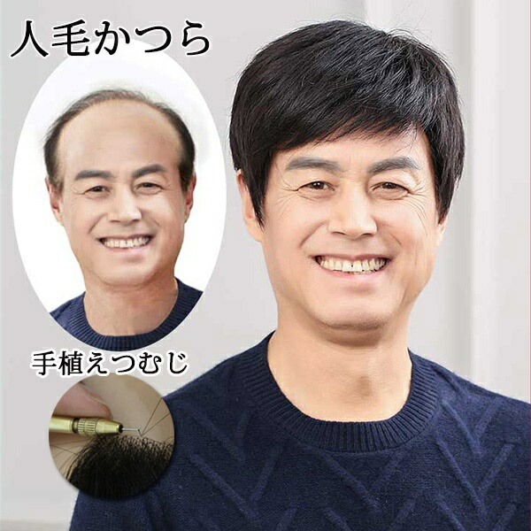 メンズウィッグ フルウィッグ 男性かつら 人毛かつら 人毛 お父さんウイッグ 自然 普段使い 紳士 父の日ギフト クリアショート中年男性 敬老の日 ギフト ショットウイッグ ストレート 40代 50代 dp023x1 5,136円