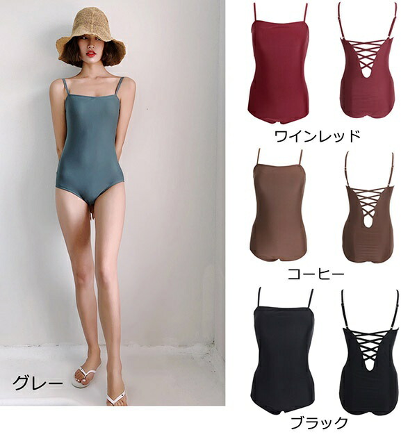 水着 体型カバー ワンピース バックシャン レースアップ レディース 温泉 かわいい セクシー 韓国風 大人 女性用 Db011zezejc Marcsdesign Com