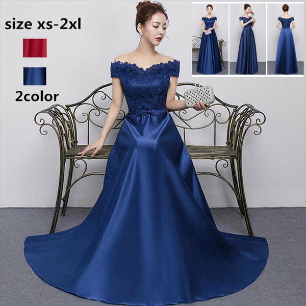 直営 店 パーティードレス 母親 大きいサイズ 小さいサイズ ロングドレス ネイビー ワインレッド 花嫁 オフショルダー 大量注文にも対応しています パーティードレス ネイビー ワインレッド ロングドレス 結婚式 ワンピース ドレス お呼ばれ フォーマルドレス 大きい