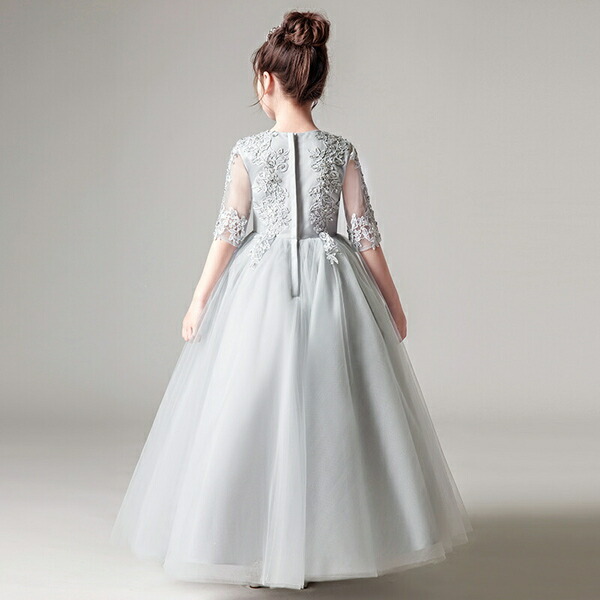 キッズ ドレス パーティー お姫様 中学生 発表会 ワンピース 子供 グレー ドレス衣装 女の子 フォーマル キッズ 100 110 1 130 140 150 160 発表会 グレー プリンセス 韓国 ジュニアドレス 五分袖 ファスナー ステージ ピアノ発表会da306zezeze 代引不可 Zaviaerp Com