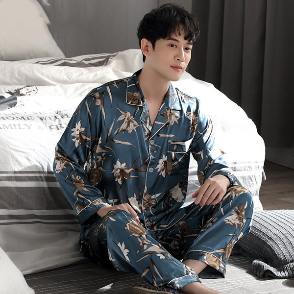 楽天市場】2XL ルームウェア メンズ パジャマ 花柄 長袖 部屋着 寝間着