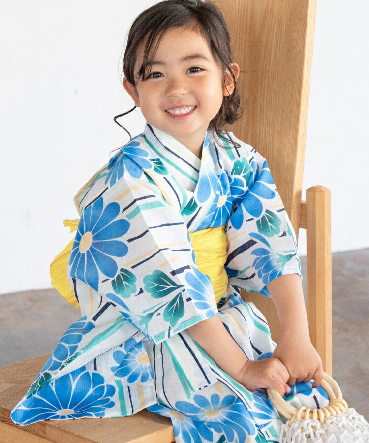 ミキハウス　浴衣女児　100センチ　さくらしぐれ柄　帯付き ミキハウスの浴衣 | ミキハウス | 松坂屋静岡店公式 SHOP BLOG