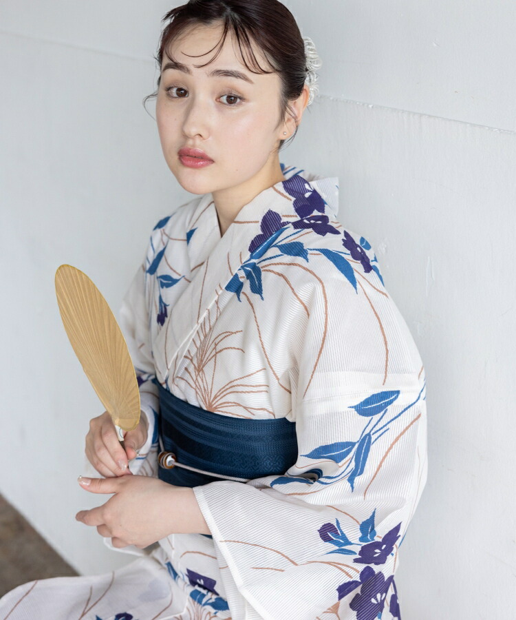 値下げ！平祐奈ブランド　浴衣　レトロモダン　ミントグリーン系 平 祐奈 ブランド浴衣単品 「白地 朝顔、紺」浴衣 レディース F